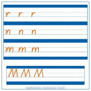 Family Letter Alphabet Tracing Worksheets for SA Modern Cursive School Handwriting, SA Alphabet Tracing Worksheets