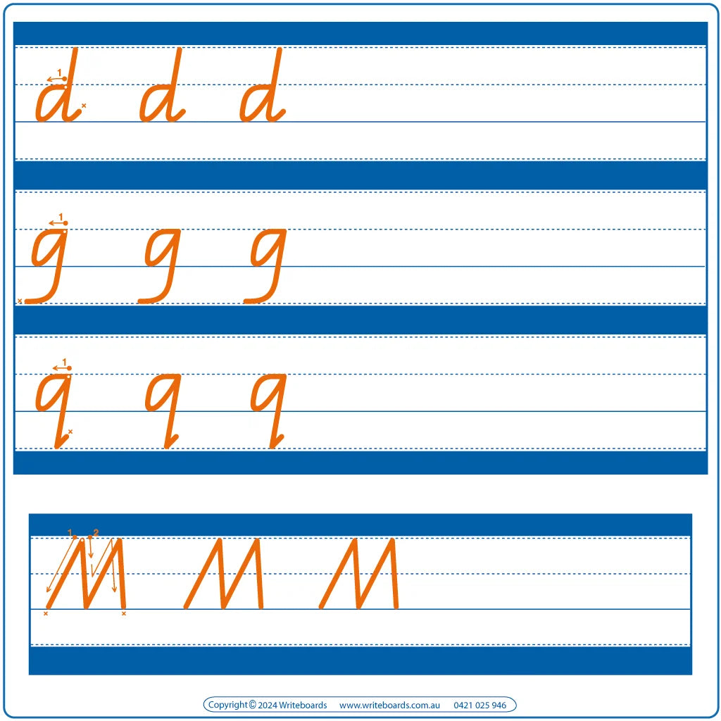 Download QLD Modern Cursive Font Family Letter Worksheets for Teachers that use 5 Letter Families