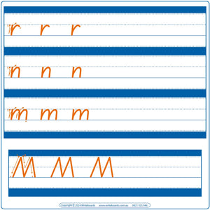 SA Modern Cursive Font Family Letters Worksheets