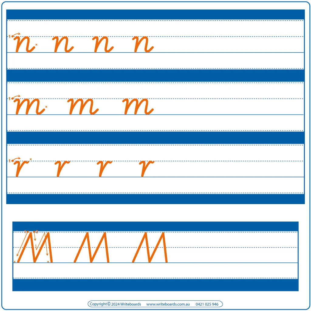 VIC Alphabet Tracing Worksheets that teach your child about Letter Families, VIC Alphabet worksheets with directions