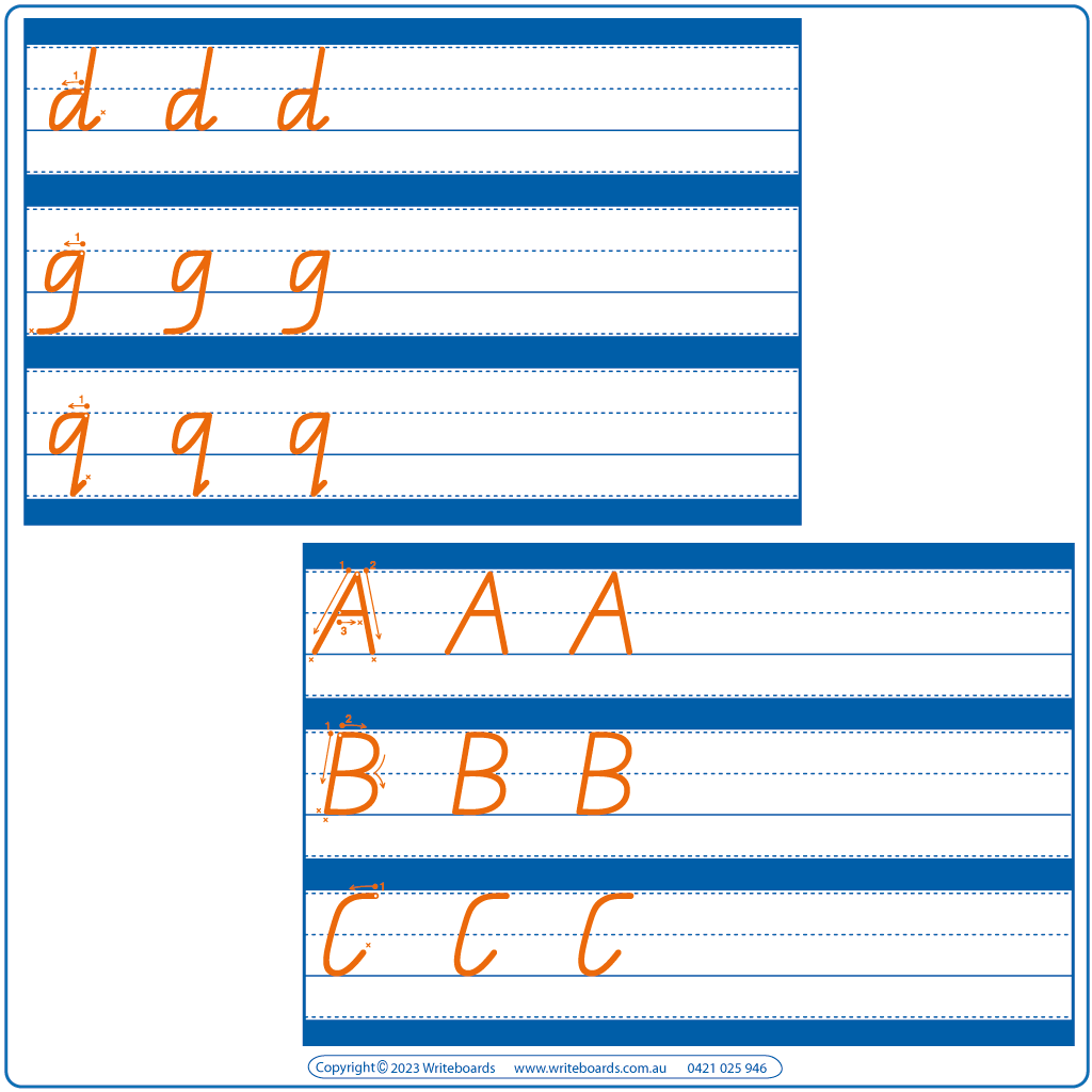 Qcursive QCursive Family Letters Pack | Writeboards | Children’s Writing Board