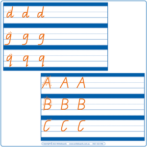 Teach Your Child QLD Letter Formation using Letter Families, QLD Letter Family Worksheets