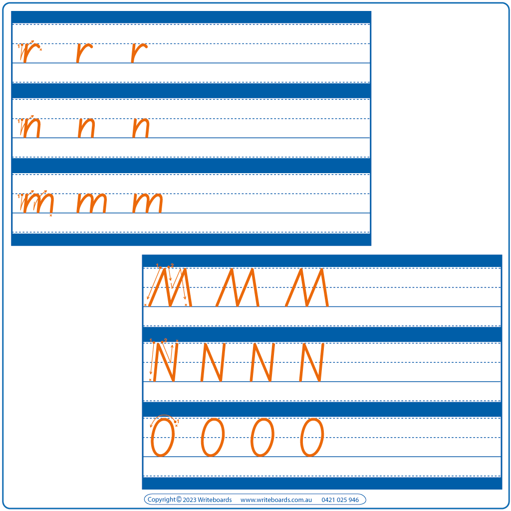 Sa Basic Letters SA Modern Cursive Font | Writeboards | Children’s Writing Board