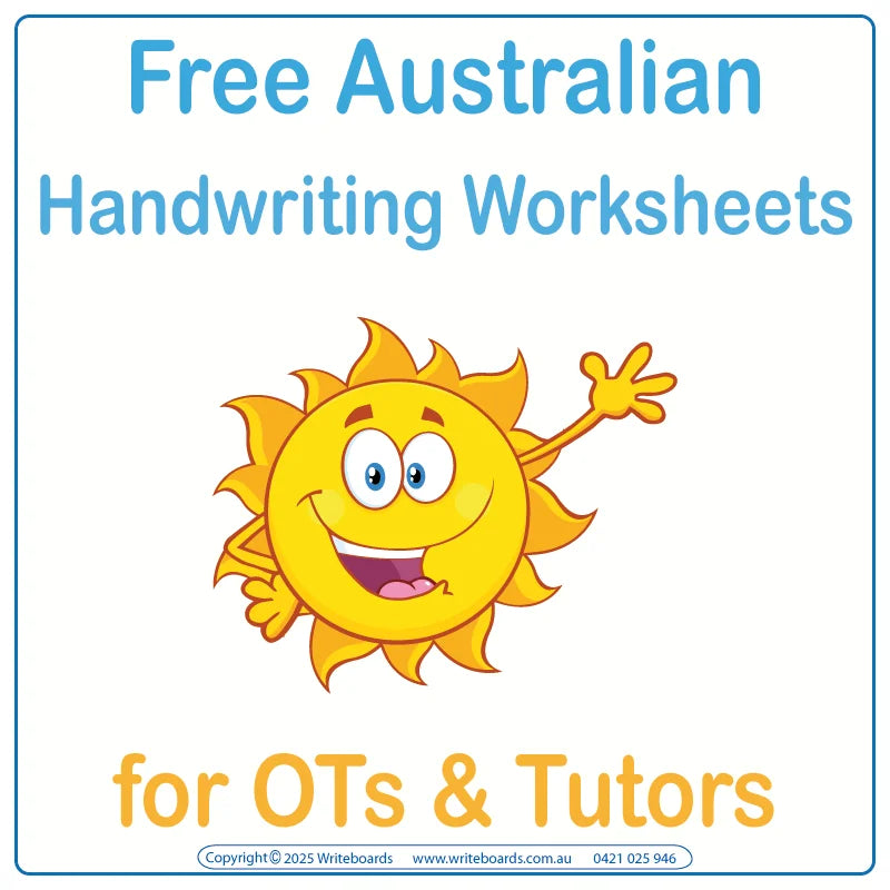 Free Australian Handwriting Practice Worksheets for Aussie Tutors and Occupational Therapists, Free Fine Motor Practice