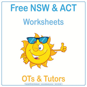 Free NSW & ACT handwriting resources for Occupational Therapists & Tutors, Free NSW Foundation Font Worksheets