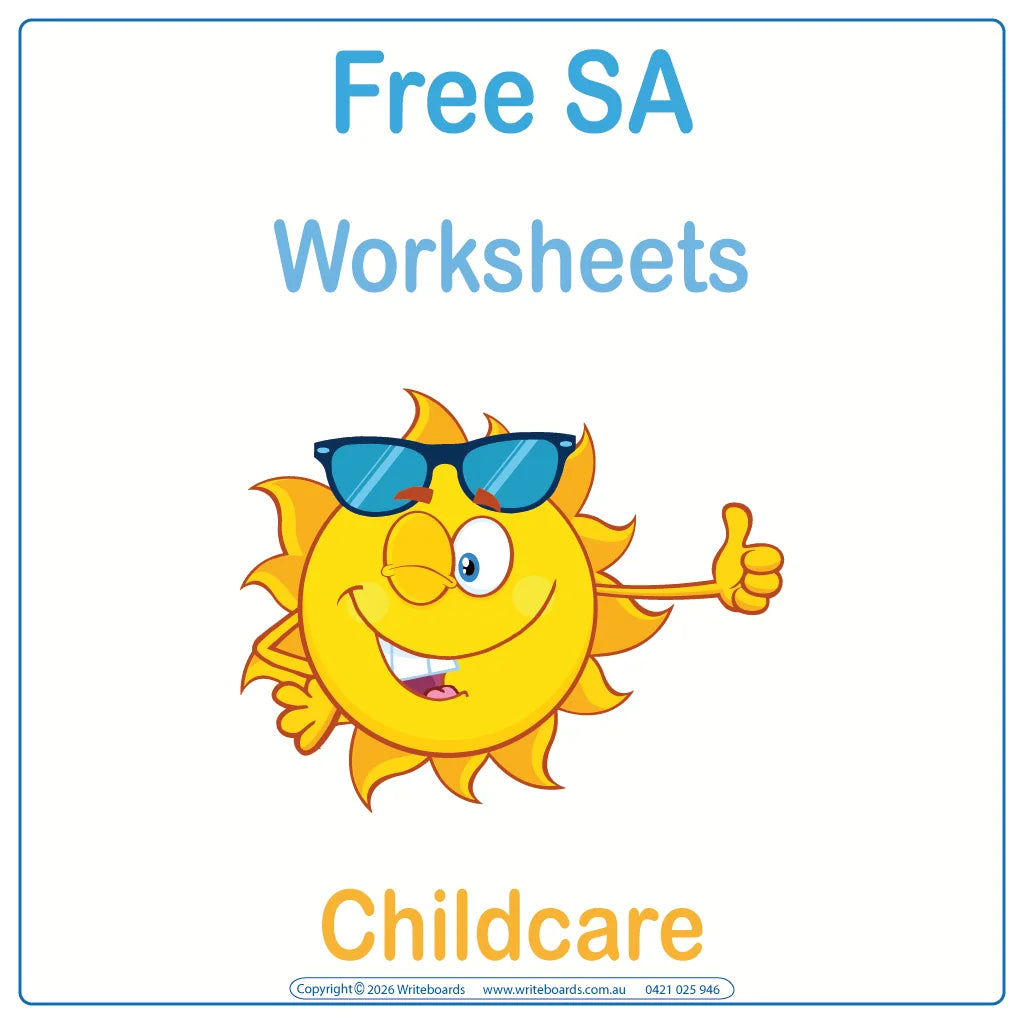 Free SA school readiness and handwriting worksheets for childcare and educators, FREE SA Modern Cursive