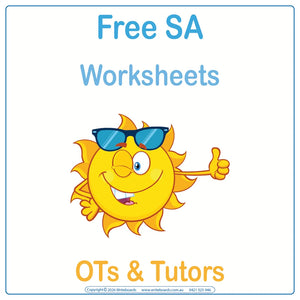 Free SA handwriting resources for occupational therapists & tutors, Free SA Modern Cursive Font for Therapists