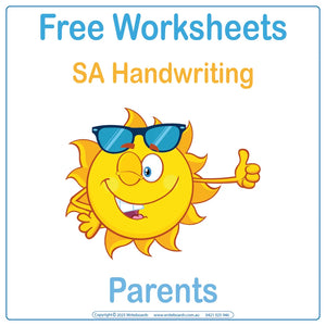 Free SA Modern Cursive Worksheets for Parents, Free Printable SA Alphabet Tracing Worksheets, FREE SA Worksheets