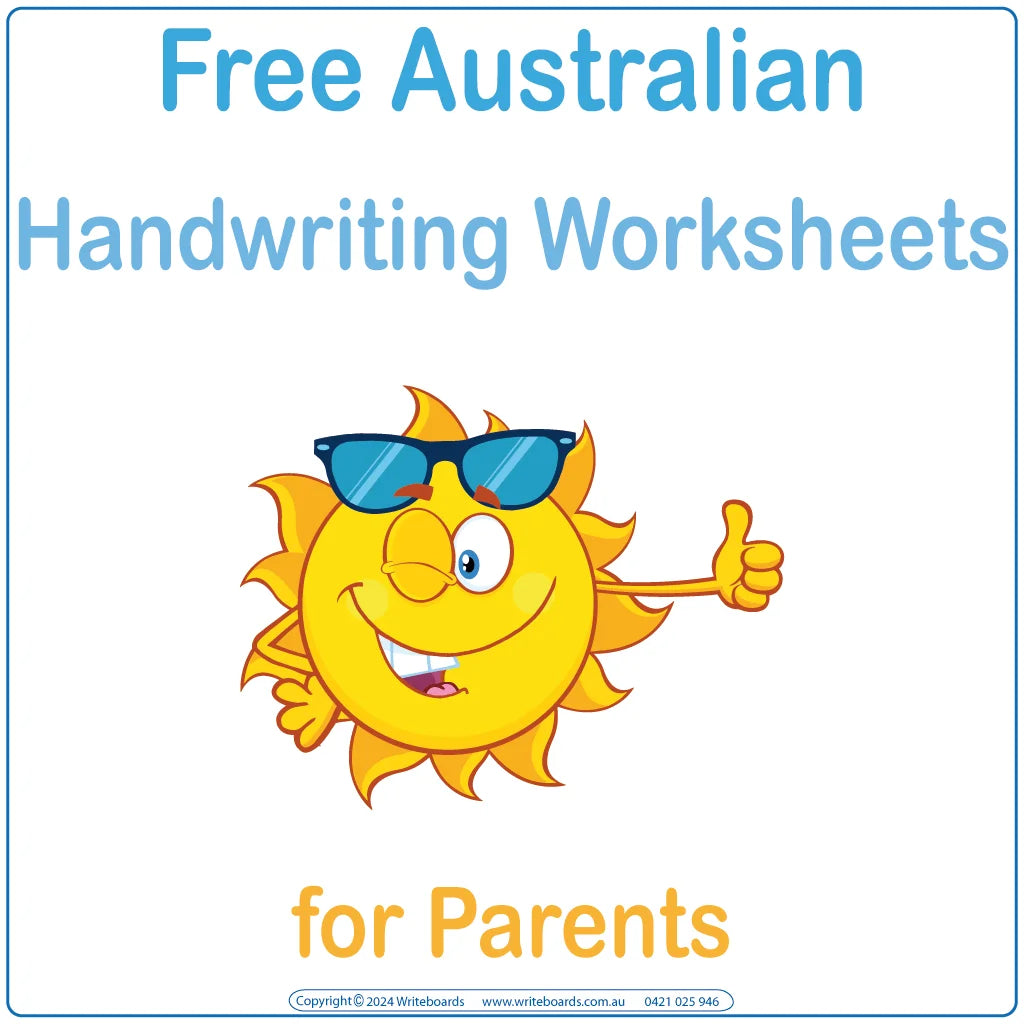 Free Australian Handwriting Worksheets for Parents, Free Downloadable & Printable Aussie Handwriting Worksheets for Parents