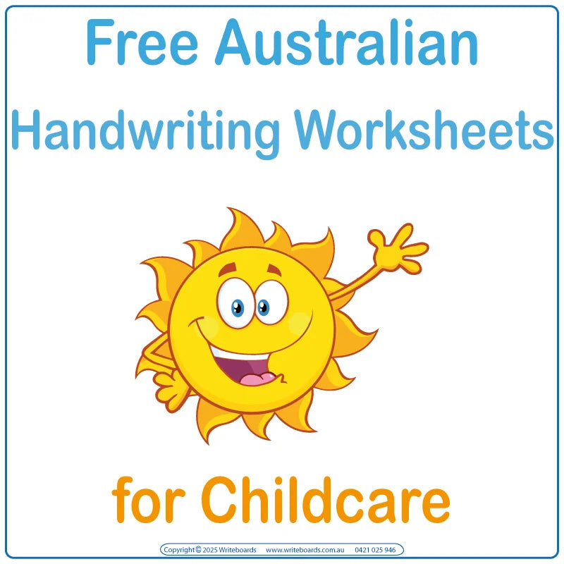 Download & Print Free Australian Handwriting Worksheets for Childcare