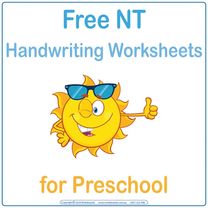 Free VIC Modern Cursive Handwriting Worksheets for Preschool, Free NT Tracing Worksheets for Preschool Educators