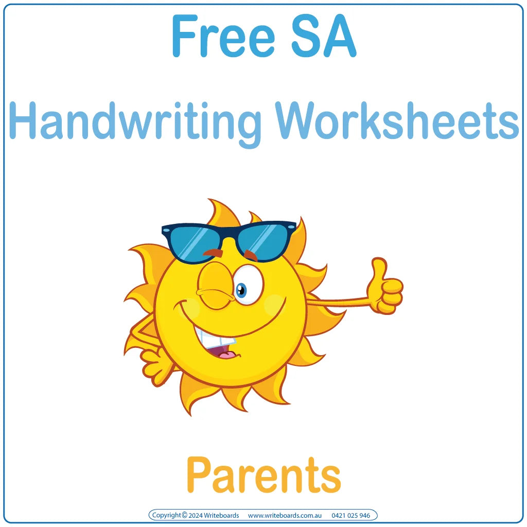 FREE SA Handwriting Worksheets for Parents, Free Printable and Downloadable SA Worksheets for Parents