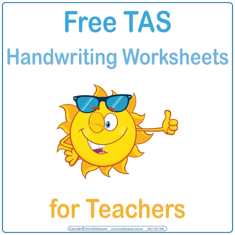 Free TAS Tracing Worksheets for Teachers, Free TAS Modern Cursive Handwriting Worksheets for Teachers