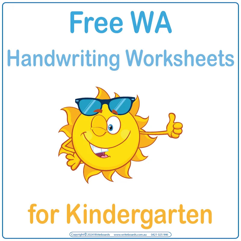 Free VIC Modern Cursive Handwriting Worksheets for Kindergarten, Free WA Tracing Worksheets for Kindergarten Educators