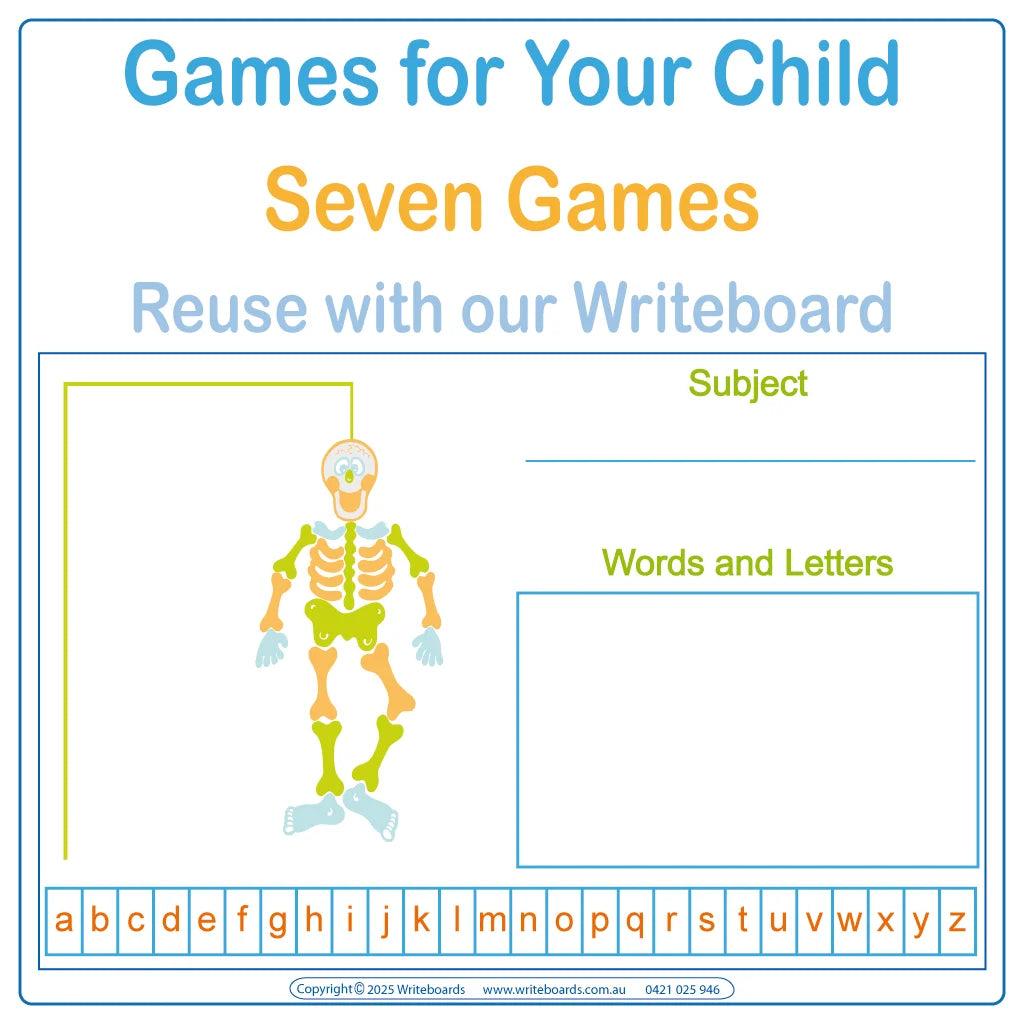Fun Reusable Games for your child to use with our Reusable Writing Board