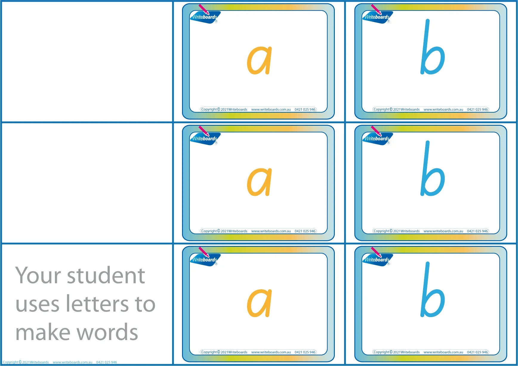 Teach spelling with our FUN CVC Letter Word Games in SA Modern Cursive Font