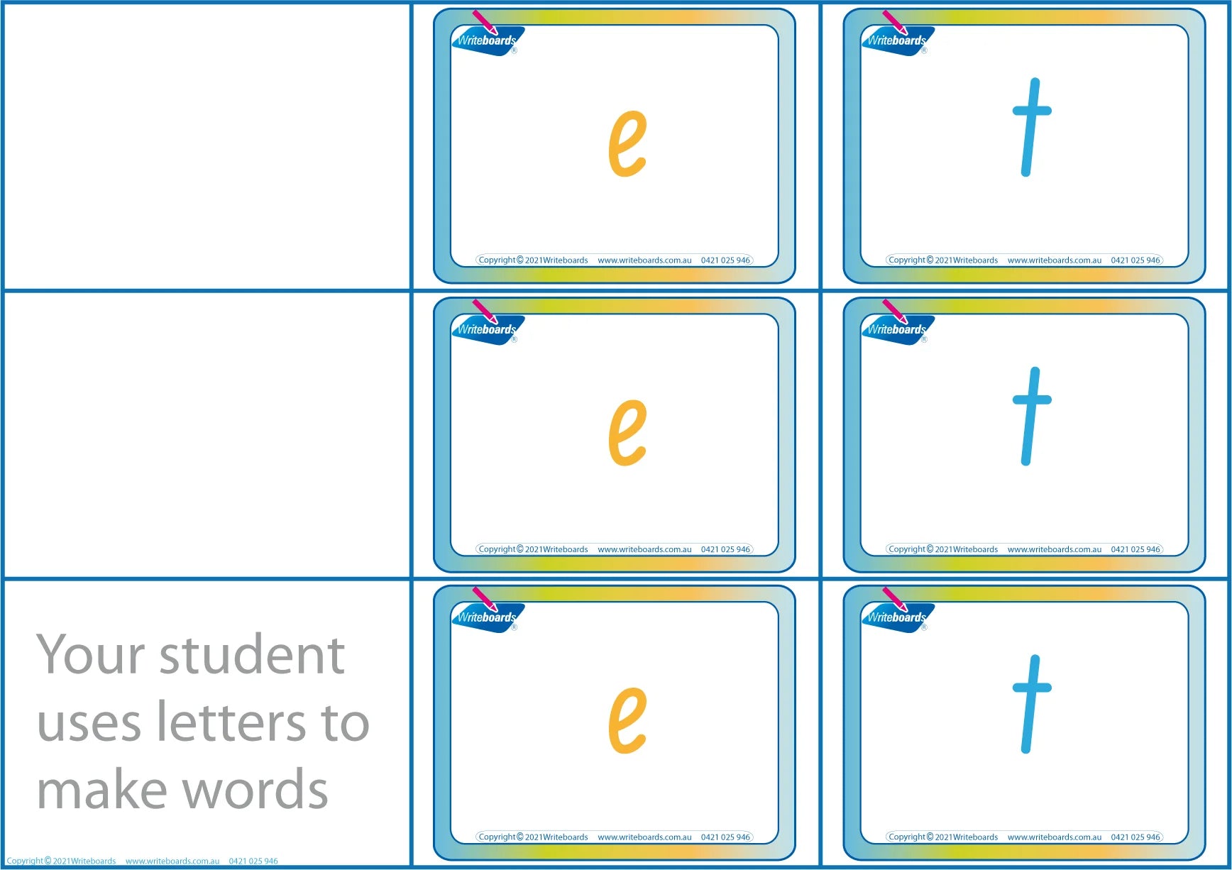 Teach spelling with our FUN CVC Letter Word Games in SA Modern Cursive Font