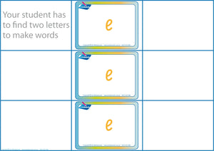 Teach spelling with our FUN CVC Letter Word Games in SA Modern Cursive Font
