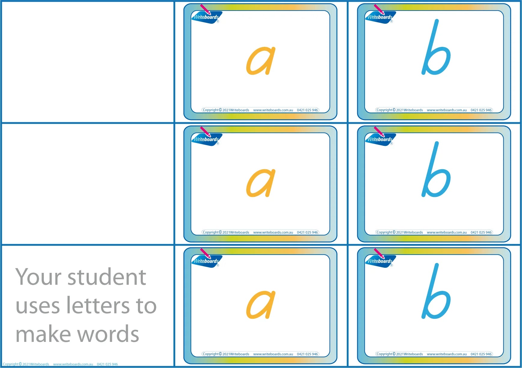 Teach spelling with our FUN CVC Letter Word Games in TAS Modern Cursive Font
