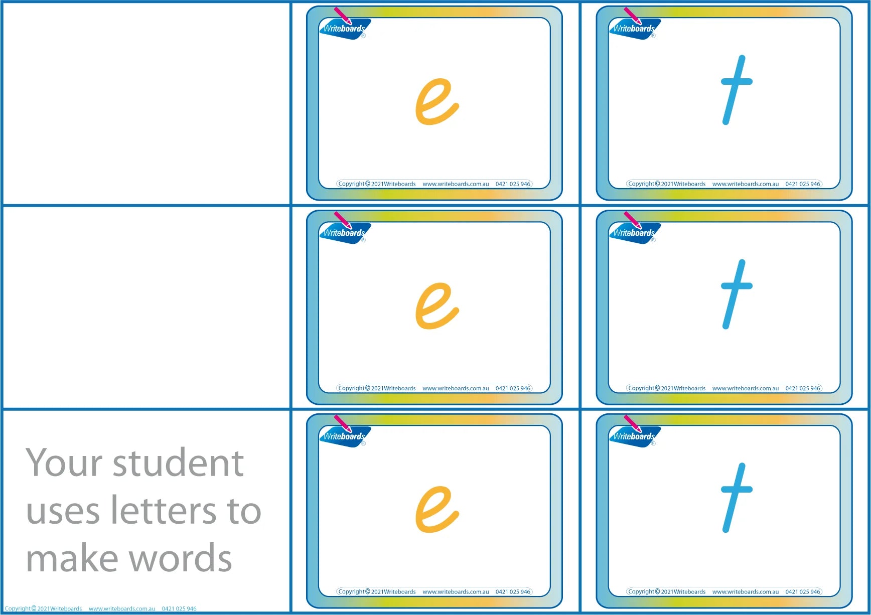 Teach spelling with our FUN CVC Letter Word Games in TAS Modern Cursive Font