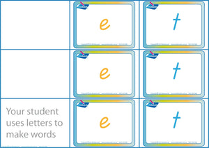 Teach spelling with our FUN CVC Letter Word Games in TAS Modern Cursive Font