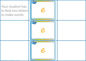 Teach spelling with our FUN CVC Letter Word Games in TAS Modern Cursive Font