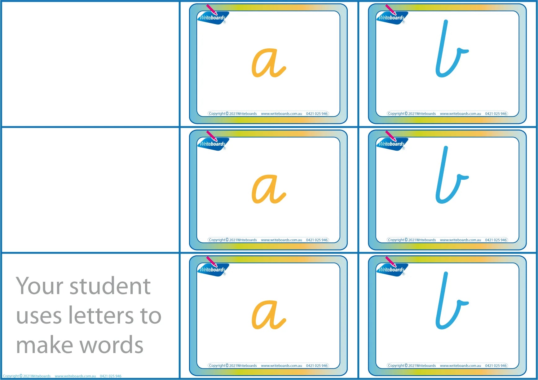 Teach spelling with our FUN CVC Letter Word Games in VIC Modern Cursive Font