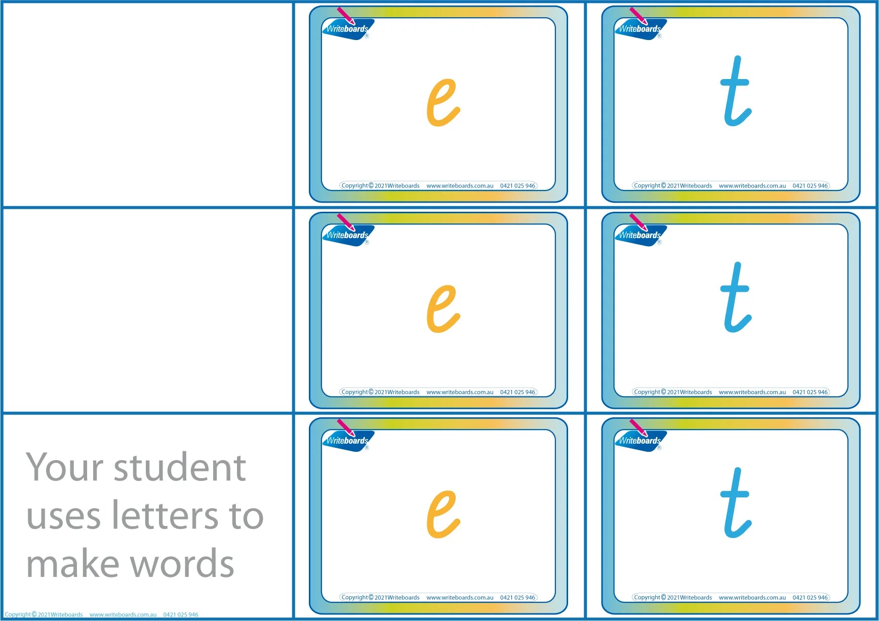 Teach spelling with our FUN CVC Letter Word Games in VIC Modern Cursive Font