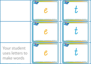 Teach spelling with our FUN CVC Letter Word Games in VIC Modern Cursive Font