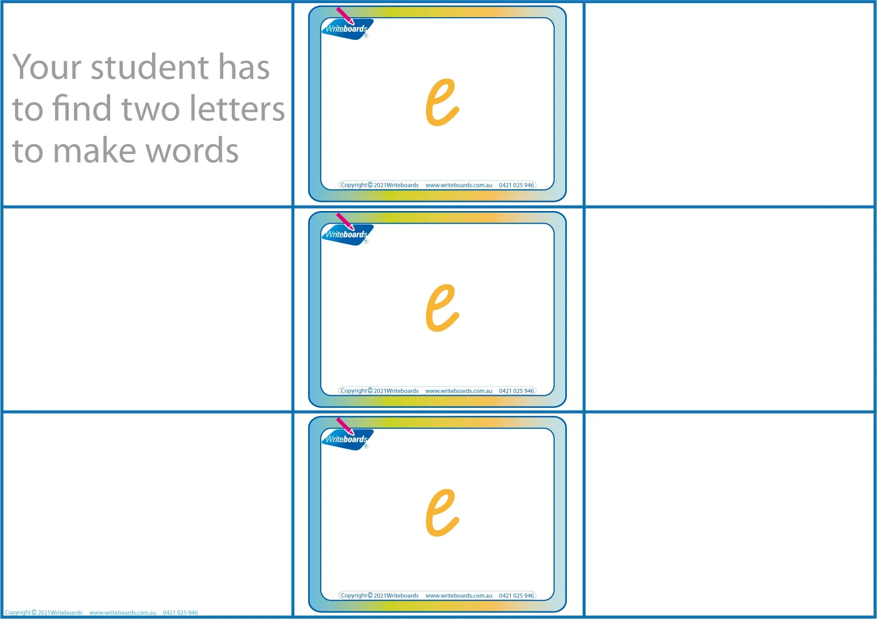 Teach spelling with our FUN CVC Letter Word Games in VIC Modern Cursive Font