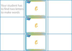 Teach spelling with our FUN CVC Letter Word Games in VIC Modern Cursive Font