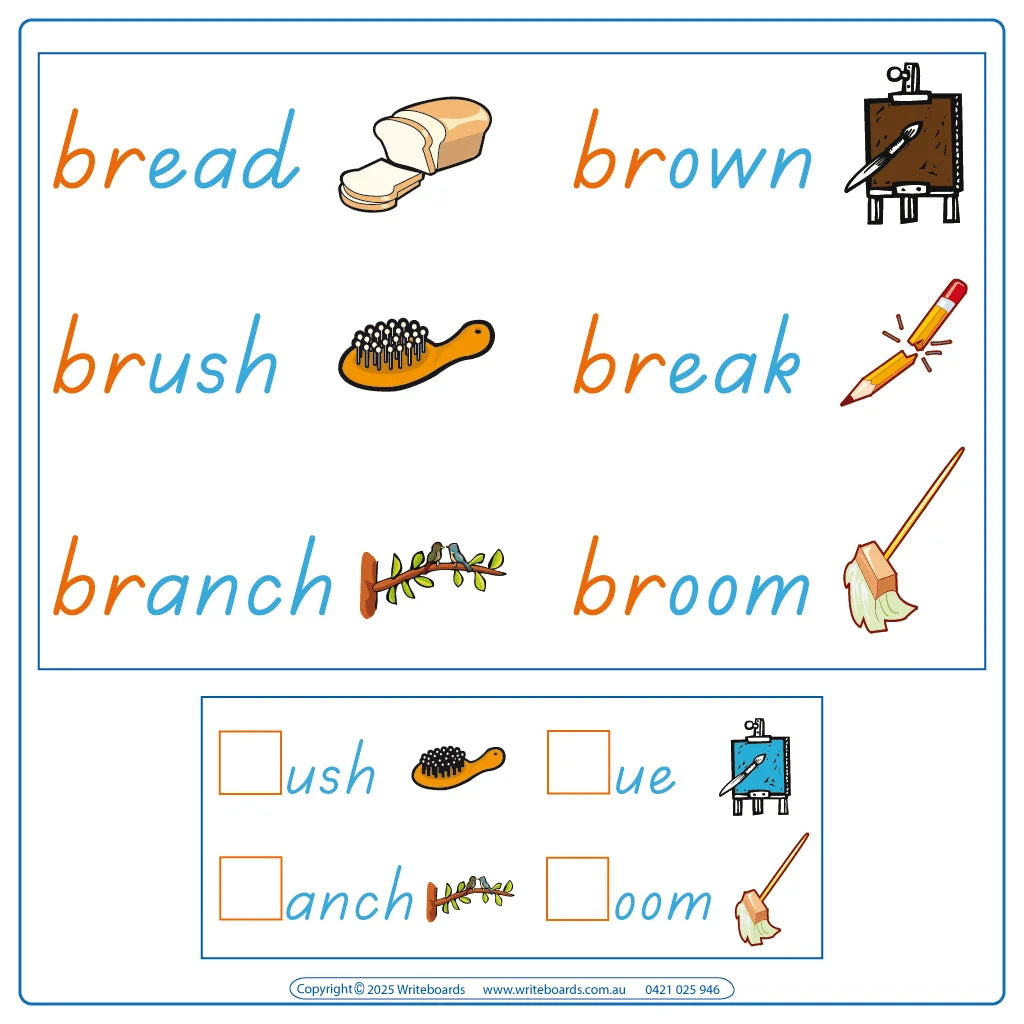 Boost your child’s phonics skills with TAS Modern Cursive Font Phonic Consonant Blend Worksheets