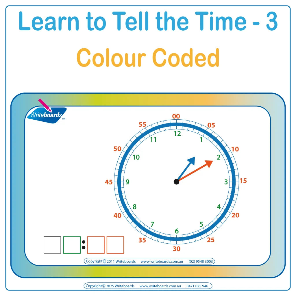 Teach your child how to tell the time as the hour hand move