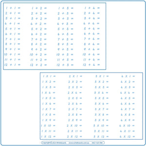 TAS Modern Cursive Font Math Worksheets for Tutors and Occupational Therapists, TAS Tutor resources