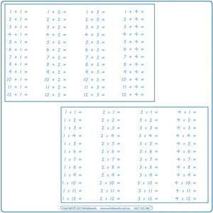 Download VIC Modern Cursive Font Math Worksheets for teachers - Covers addition, subtraction, multiplication, and division