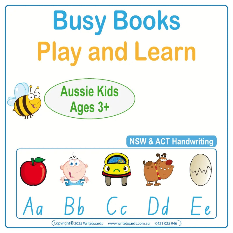 Play and Learn Busy Books for Aussie kids in NSW and ACT aged 3+