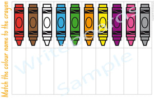NSW Foundation Font Crayon Colours Busy Book for Childcare and Preschool children aged 3+