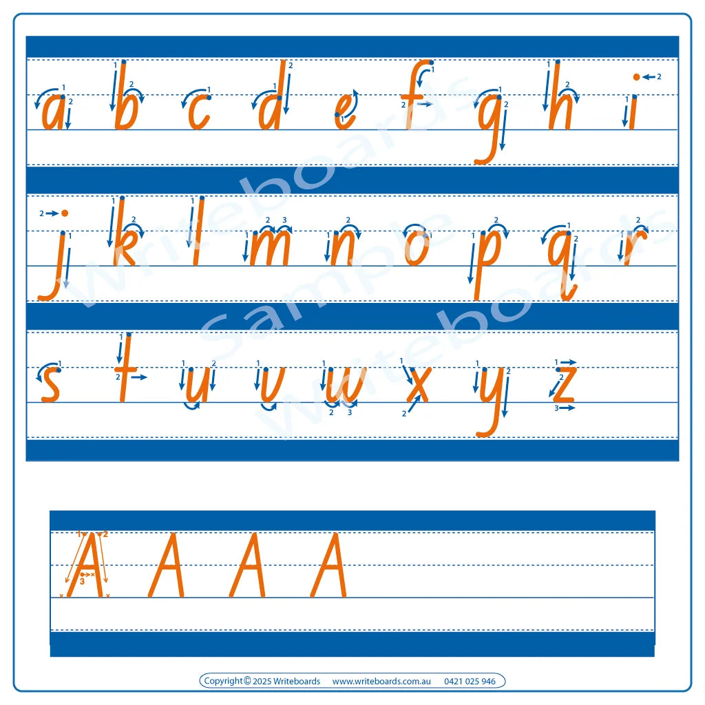 NSW Foundation Font Worksheets & Flashcards are Included in our Advanced School Kit