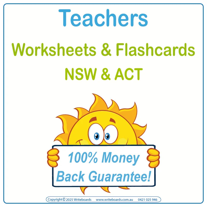 Downloadable & Printable NSW Foundation Font Worksheets & Flashcards for Teachers, NSW & ACT Teachers Resources