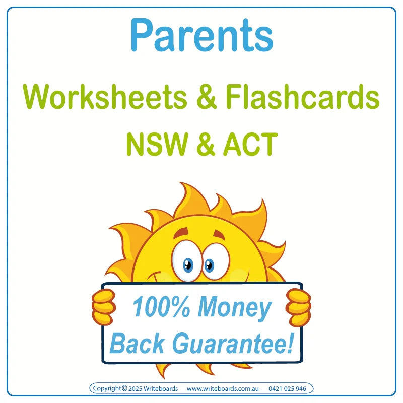 NSW Foundation Font Printable Alphabet and Number Tracing Worksheets and Flashcards for Children aged 3+