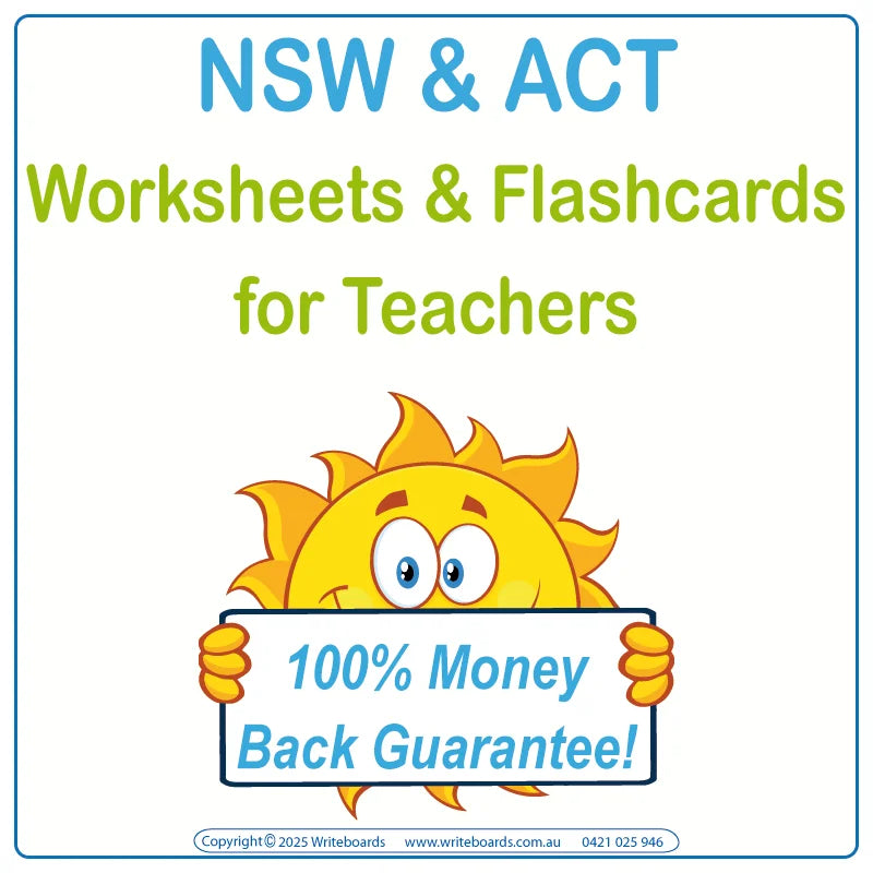 Downloadable & Printable NSW Foundation Font Worksheets & Flashcards for Teachers, NSW & ACT Teachers Resources