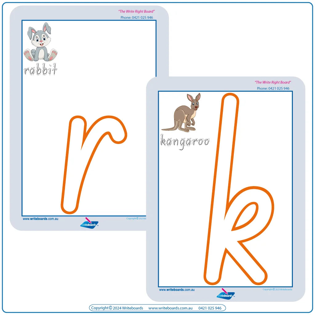 NSW Foundation Font Animal Phonic Alphabet Tracing Letters for Fine Motor Skills