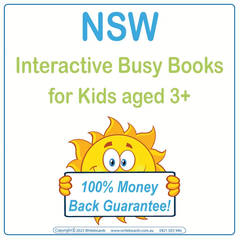 NSW Foundation Font Busy Book for Kids in the NSW aged 3+, Aussie Busy Books