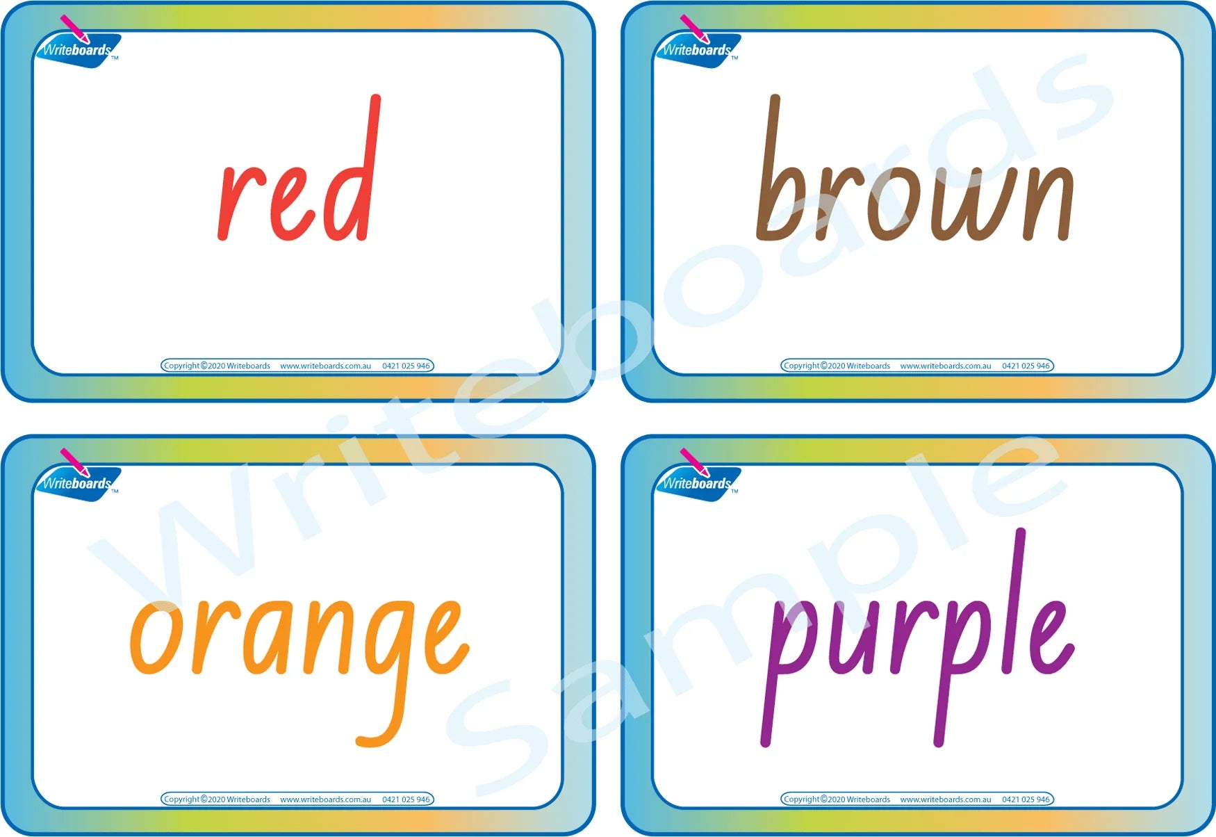 NSW Foundation Font Crayon Colours Busy Book includes Flashcards