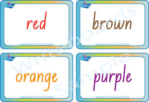 NSW Foundation Font Crayon Colours Busy Book includes Flashcards