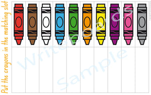 NSW Foundation Font Crayon Colours Busy Book Pages for Childcare and Preschool ages 3+