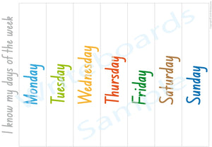 NSW Foundation Days of the Week Busy Book Poster for Childcare & Preschool ages 3+