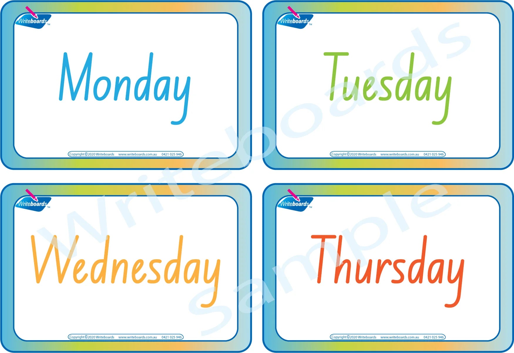NSW Foundation Font Days of the Week Busy Book include Flashcards