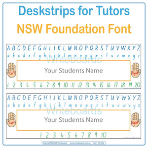 NSW Foundation Font Printable Desk Strips for Occupational Therapists and Tutors includes seven different styles