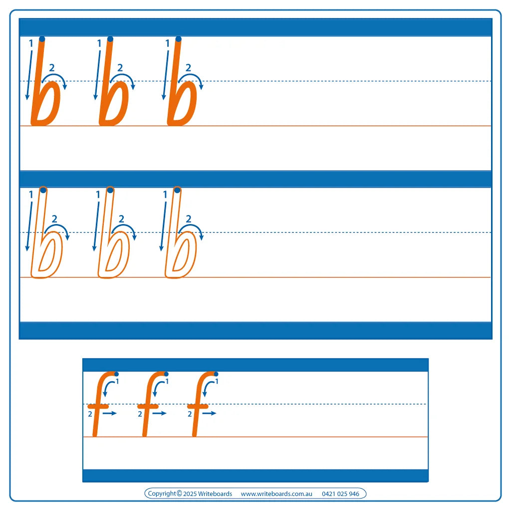 NSW Foundation Font Large Dotted Third Alphabet Tracing Worksheets with Directions for Childcare Educators